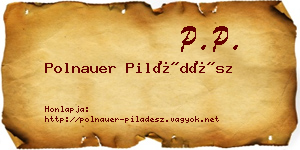 Polnauer Piládész névjegykártya